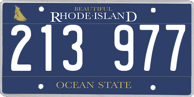 RI license plate 213977