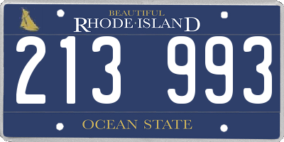 RI license plate 213993