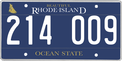 RI license plate 214009
