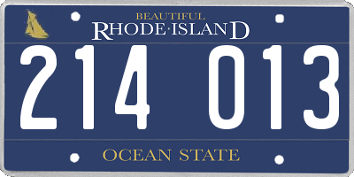 RI license plate 214013