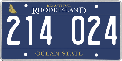 RI license plate 214024