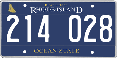 RI license plate 214028
