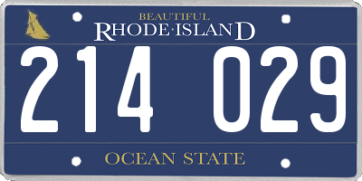 RI license plate 214029
