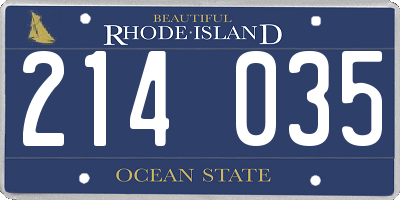RI license plate 214035