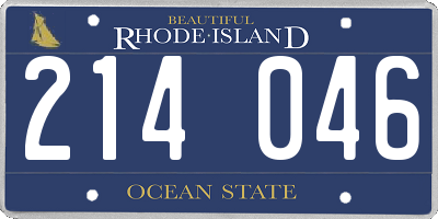 RI license plate 214046