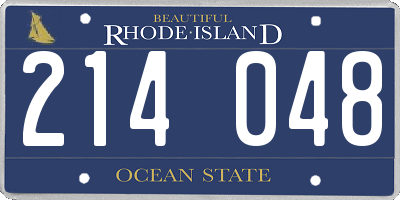 RI license plate 214048
