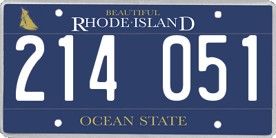 RI license plate 214051
