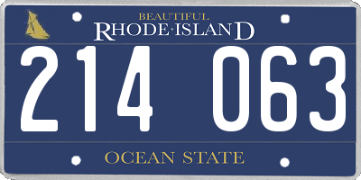RI license plate 214063