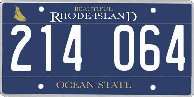 RI license plate 214064