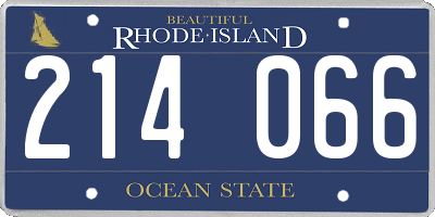 RI license plate 214066