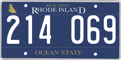 RI license plate 214069