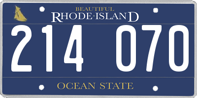 RI license plate 214070