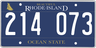RI license plate 214073