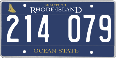 RI license plate 214079