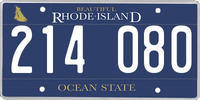 RI license plate 214080