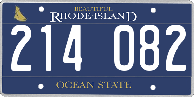 RI license plate 214082