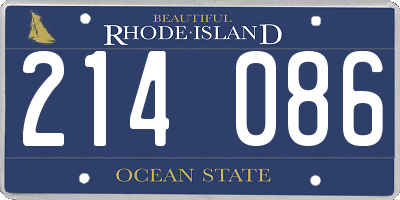 RI license plate 214086