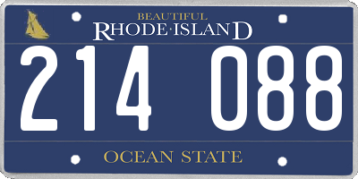 RI license plate 214088