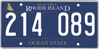 RI license plate 214089