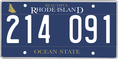 RI license plate 214091