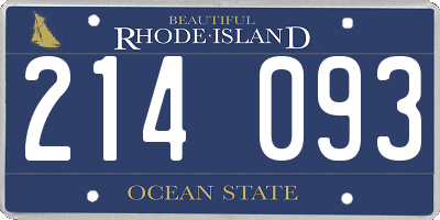 RI license plate 214093