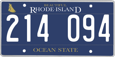 RI license plate 214094