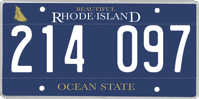 RI license plate 214097