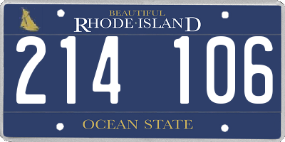 RI license plate 214106
