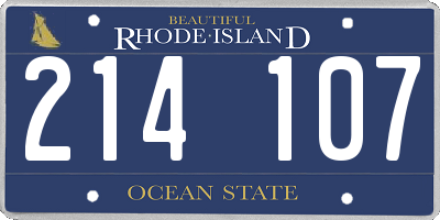 RI license plate 214107