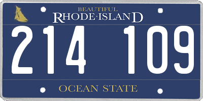 RI license plate 214109