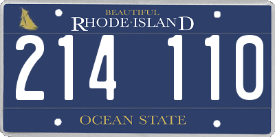 RI license plate 214110