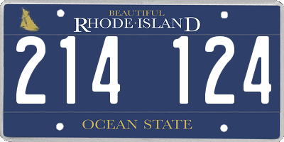 RI license plate 214124