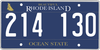 RI license plate 214130