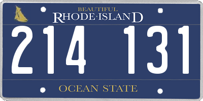 RI license plate 214131