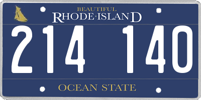 RI license plate 214140