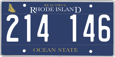 RI license plate 214146