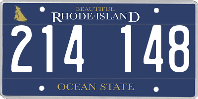 RI license plate 214148