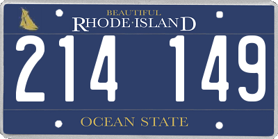 RI license plate 214149