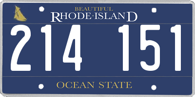 RI license plate 214151