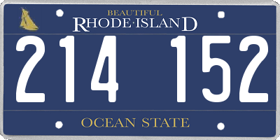 RI license plate 214152