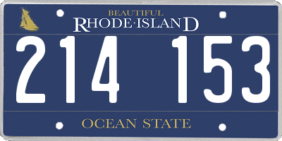 RI license plate 214153