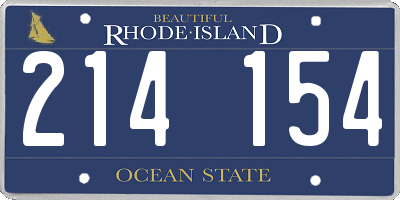 RI license plate 214154