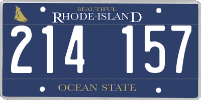 RI license plate 214157