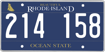 RI license plate 214158