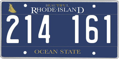 RI license plate 214161