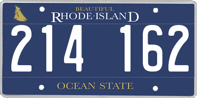 RI license plate 214162