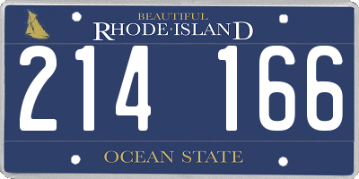 RI license plate 214166