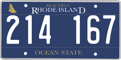 RI license plate 214167