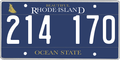 RI license plate 214170