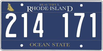RI license plate 214171